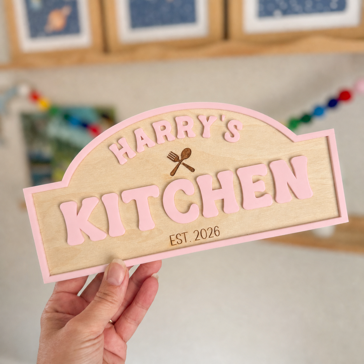 Personalised Play Kitchen Sign