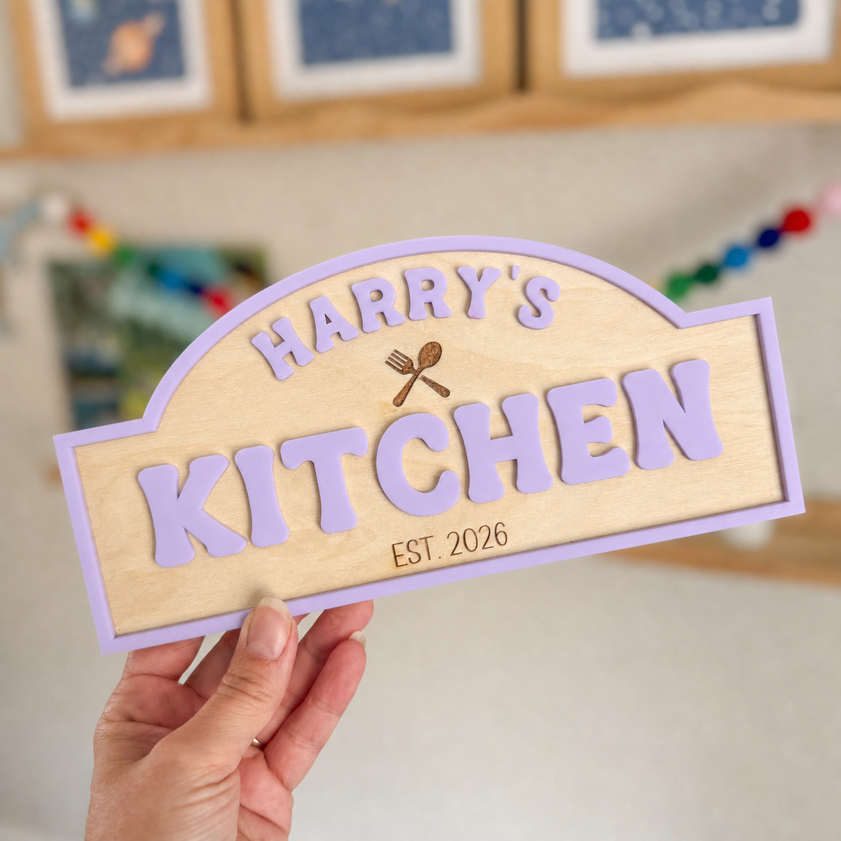 Personalised Play Kitchen Sign