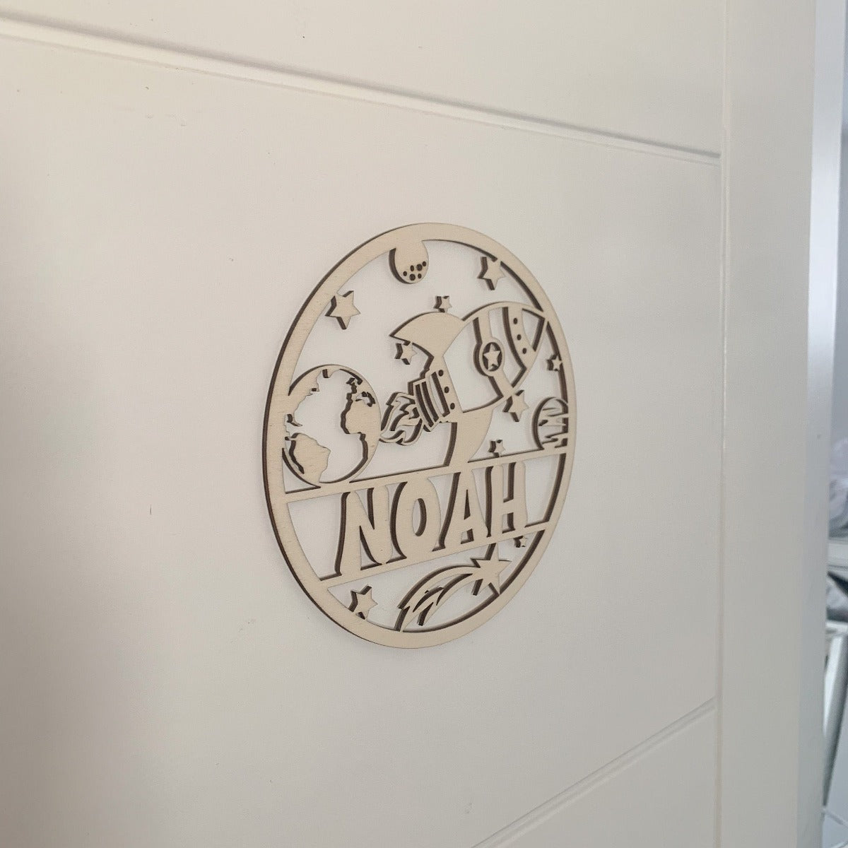 Space Wooden Name Plaque | Cosy Little Nest