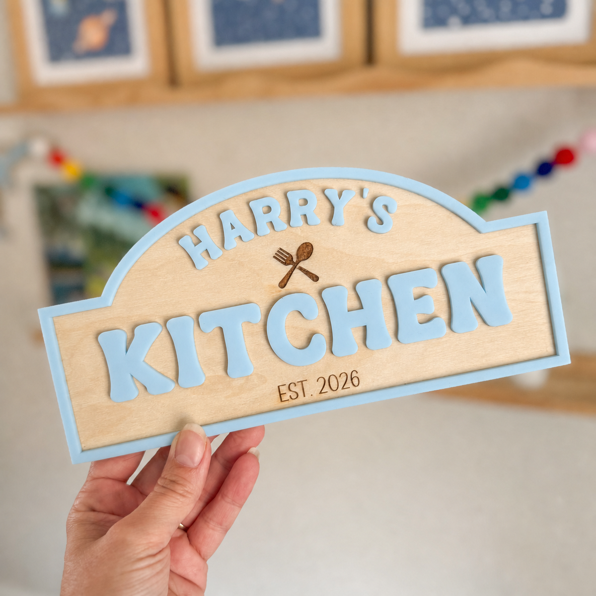 Personalised Play Kitchen Sign