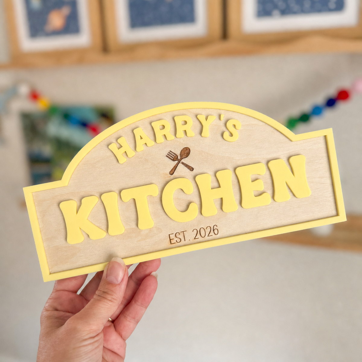 Personalised Play Kitchen Sign