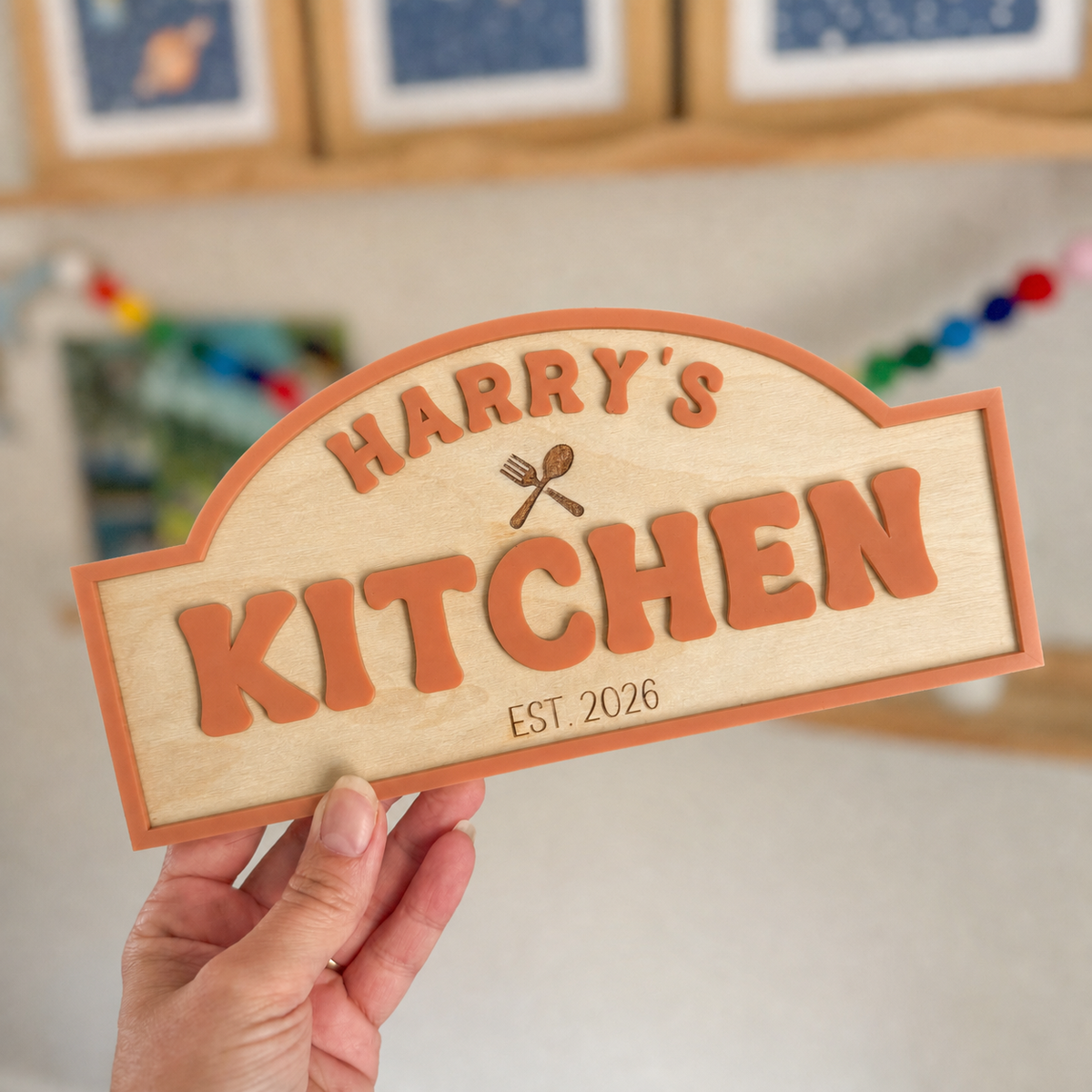 Personalised Play Kitchen Sign