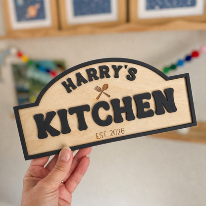 Personalised Play Kitchen Sign