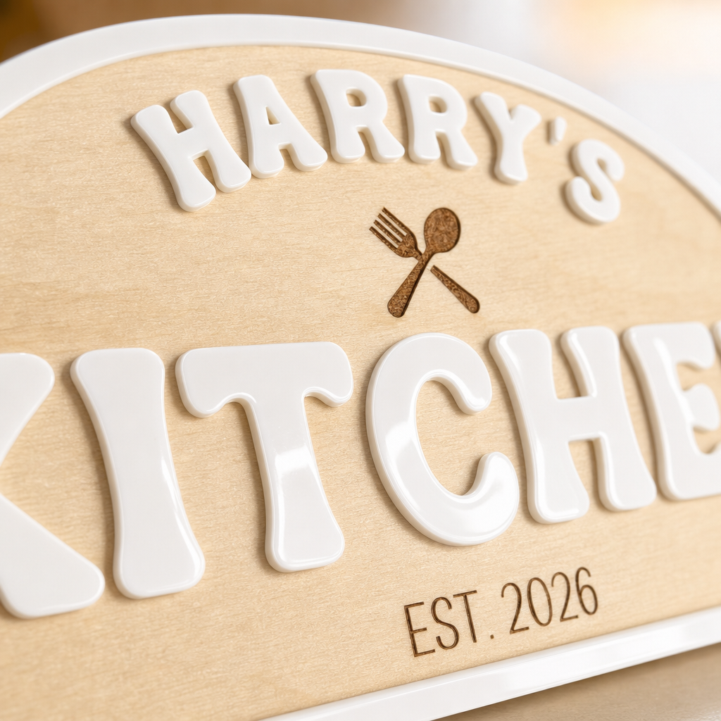 Personalised Play Kitchen Sign