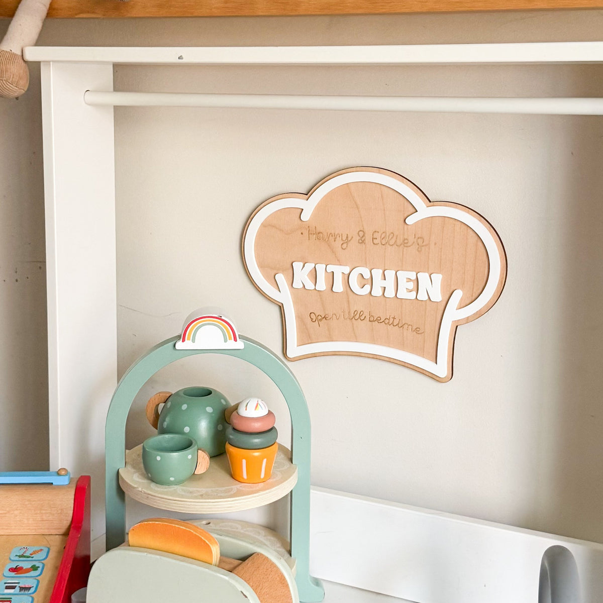 Personalised Chef Hat Play Kitchen Sign