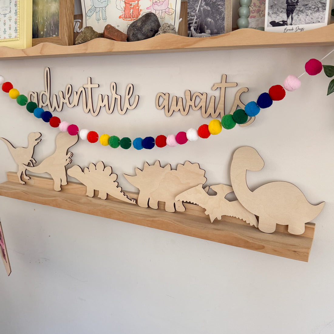 Set of 6 Dinosaur cut outs (sample sale)