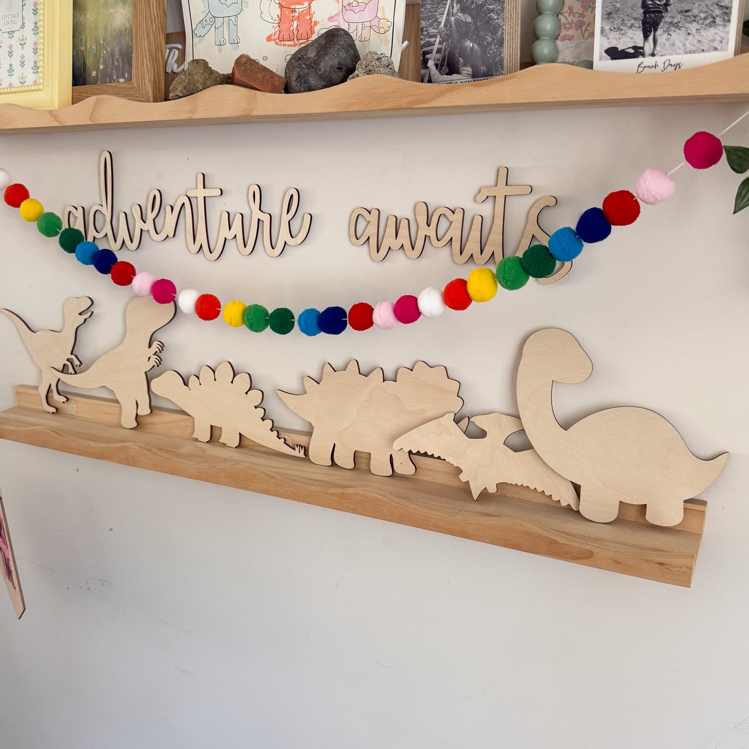 Set of 6 Dinosaur cut outs (sample sale)