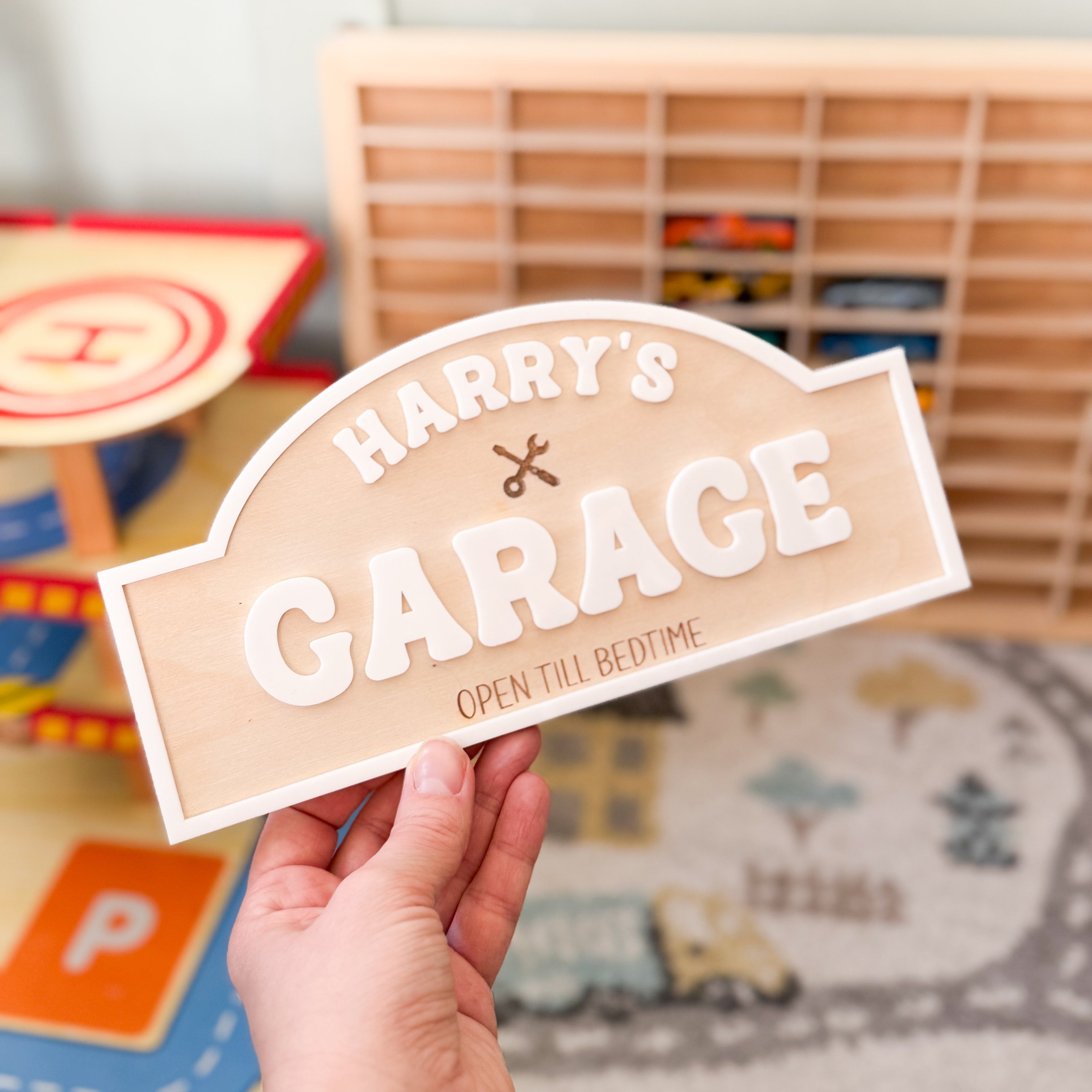 Personalised Garage sign- kids role play