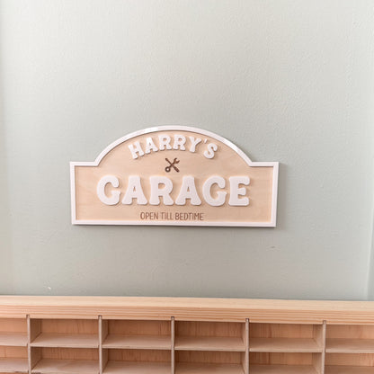 Personalised Garage sign- kids role play