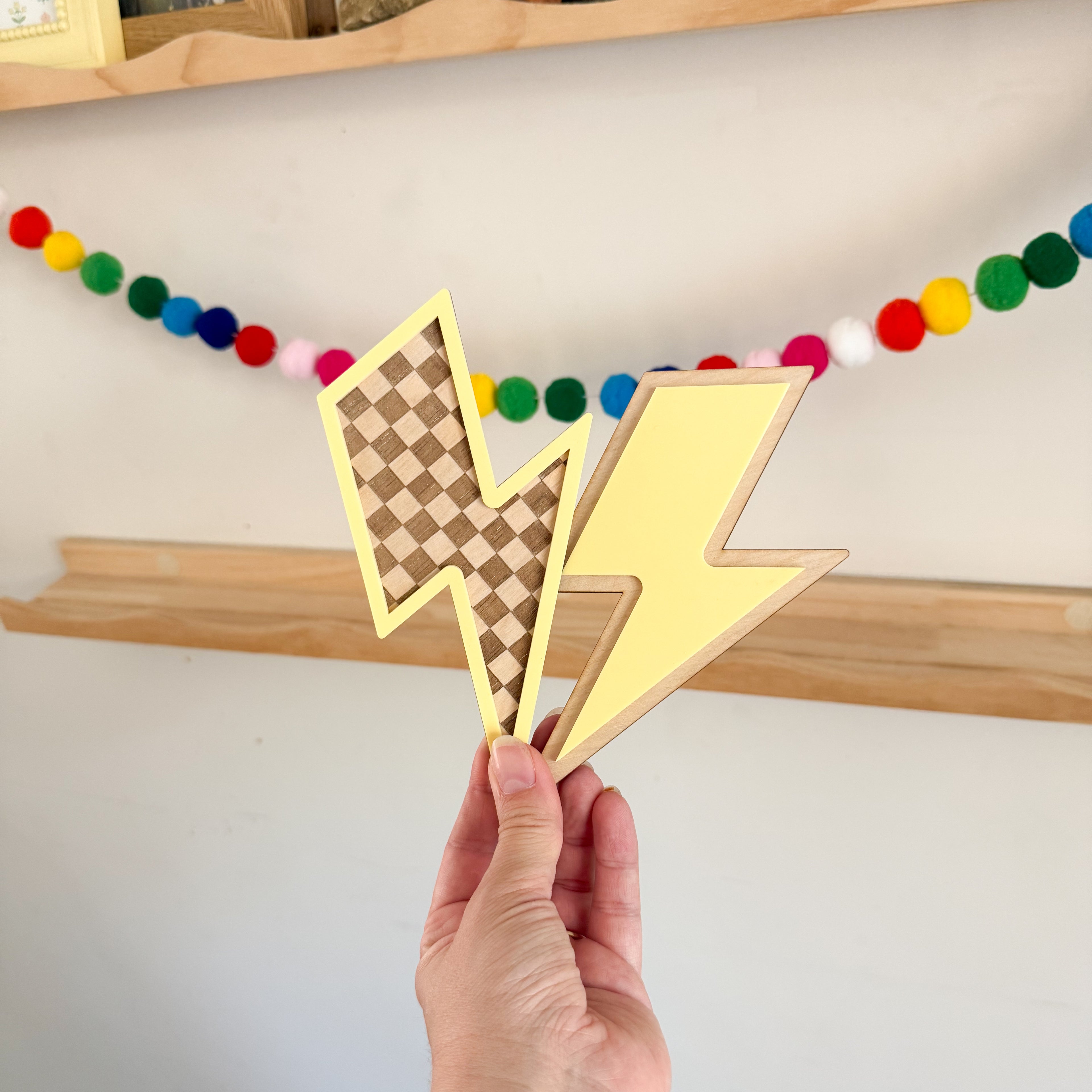 Lightning bolt wall decal (sample sale)