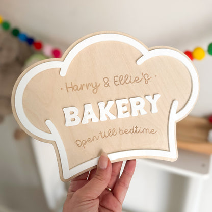 Personalised Chef Hat Bakery Sign