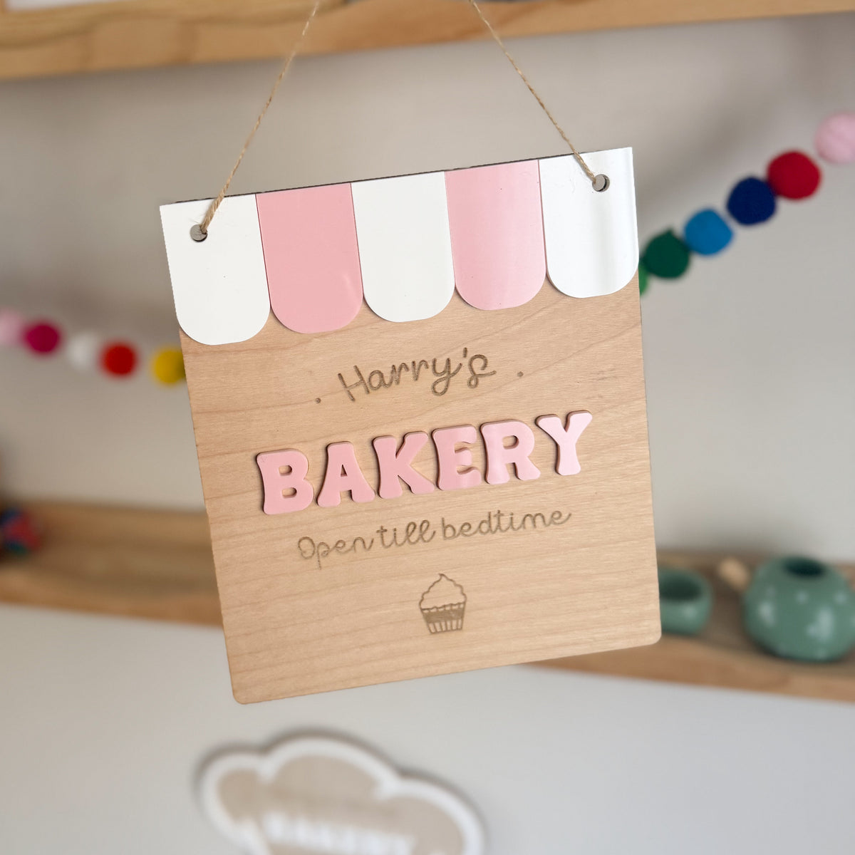 Personalised Bakery Sign with Bunting