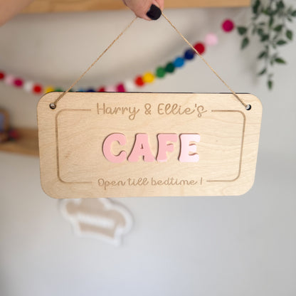 Personalised Hanging Cafe Sign