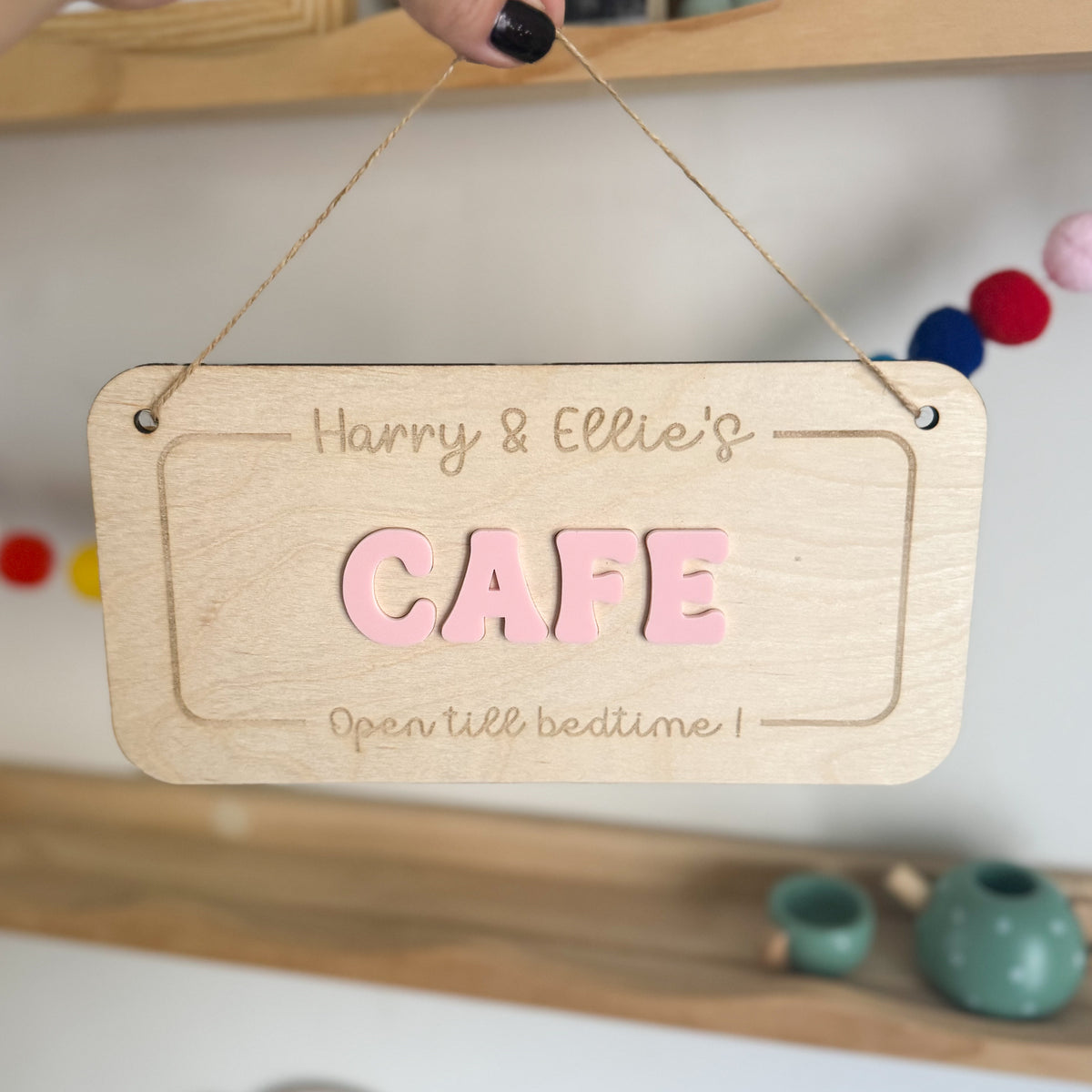 Personalised Hanging Cafe Sign