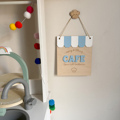 Personalised Cafe Sign with Bunting