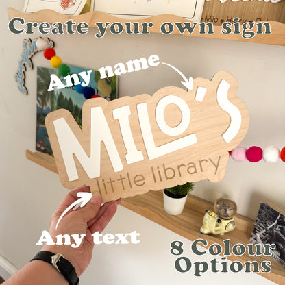 Personalised kids room sign, create your own sign