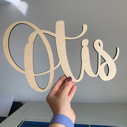 Wooden Script Name Sign | Cosy Little Nest