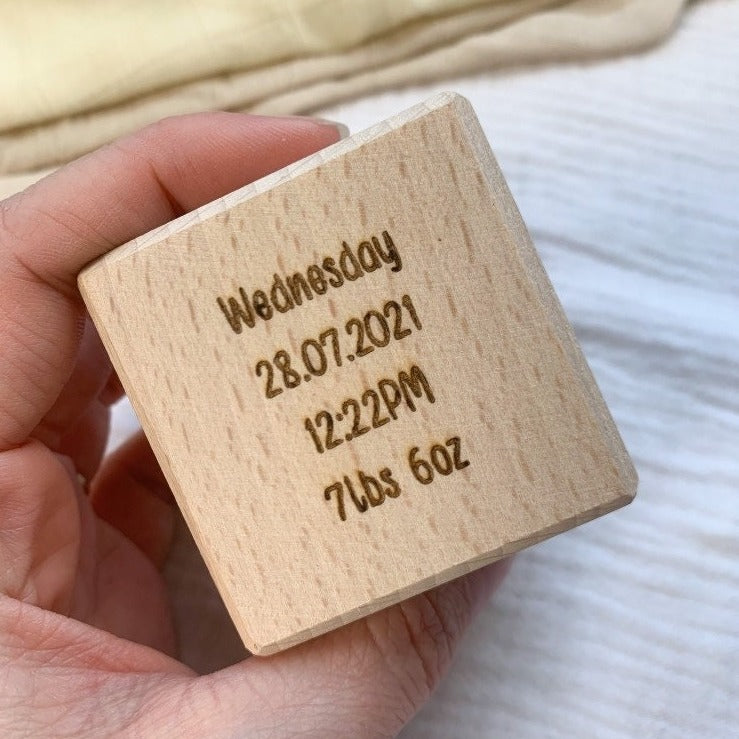 Personalised First Christmas Baby Block