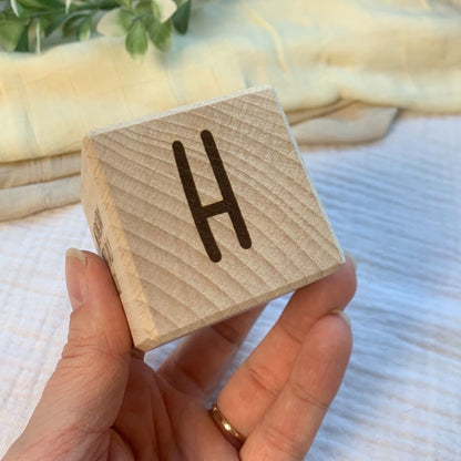 Personalised Zodiac Wooden Baby Block | Cosy Little Nest