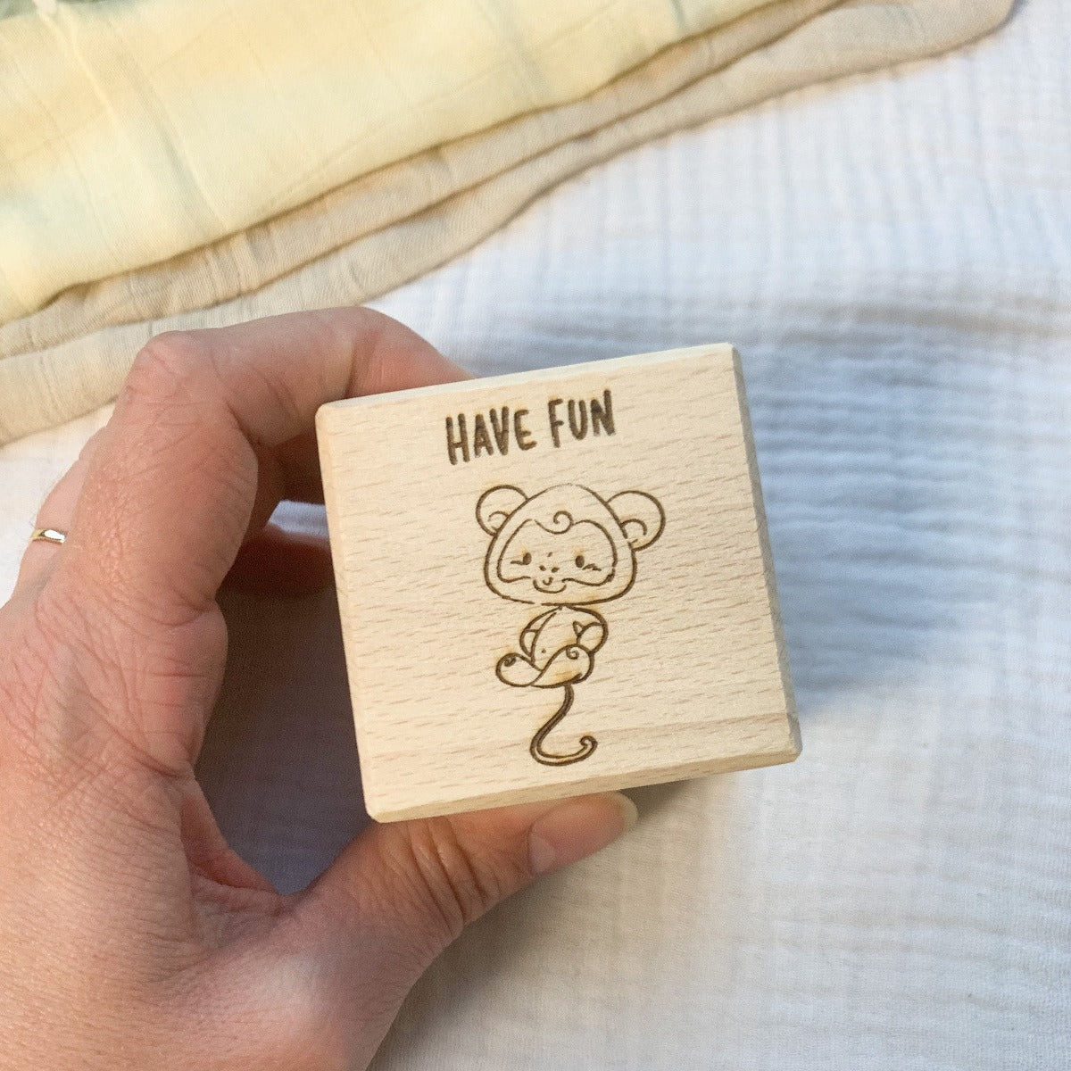 Personalised Name Wooden Baby Block | Cosy Little Nest