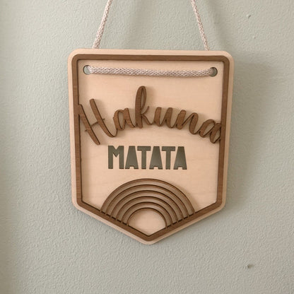 Hakuna Matata Hanging Wall Pennant | Cosy Little Nest