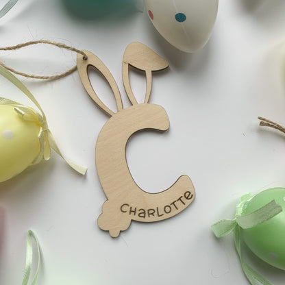 Personalised Wooden Easter Basket Tag