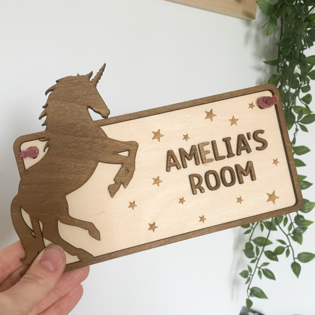 Unicorn Hanging Name Sign | Cosy Little Nest