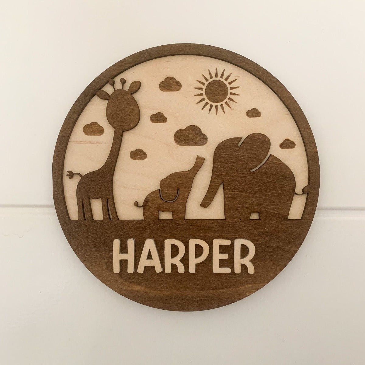 Safari Name Plaque | Cosy Little Nest