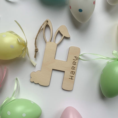 Personalised Wooden Easter Basket Tag