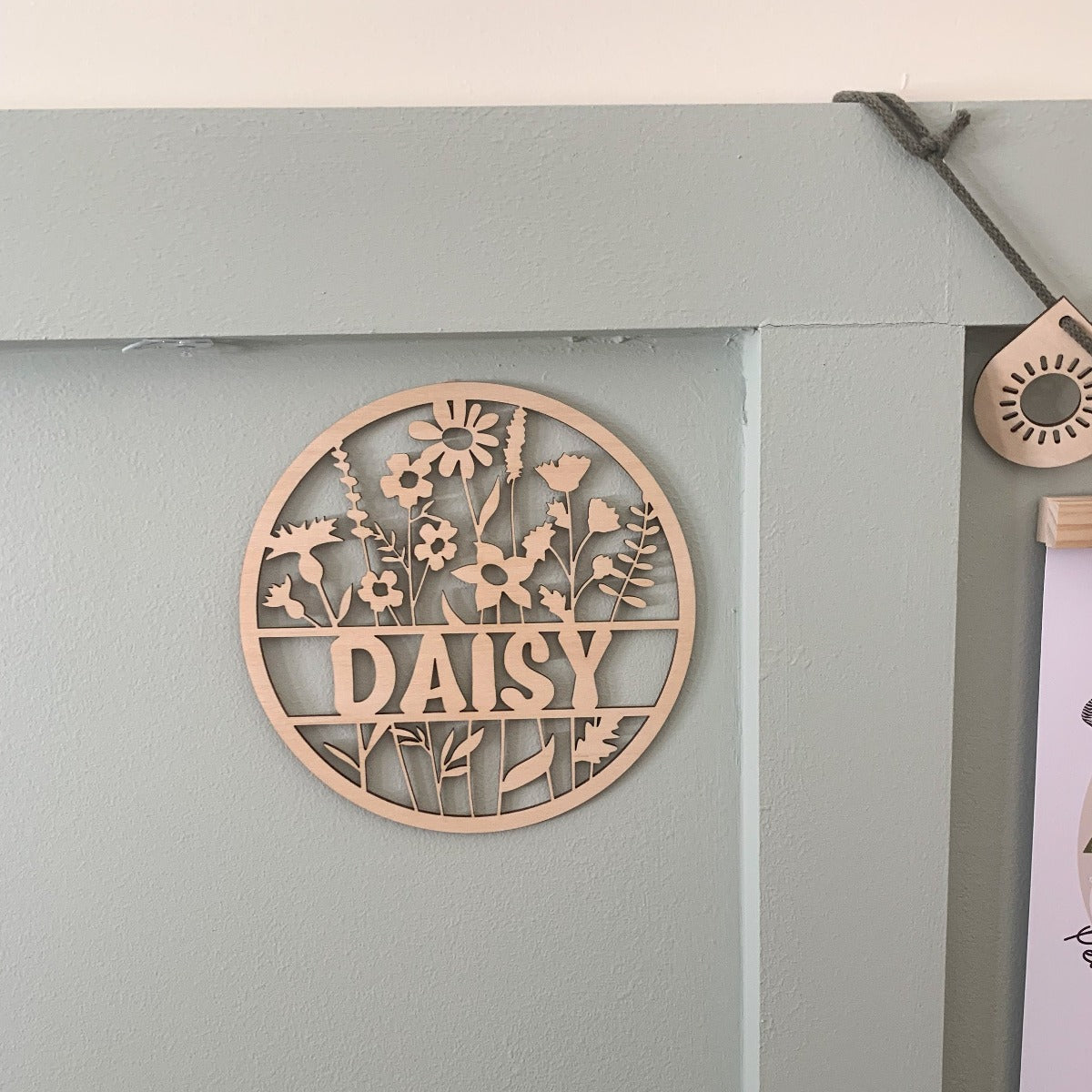 Floral Wooden Name Plaque | Cosy Little Nest