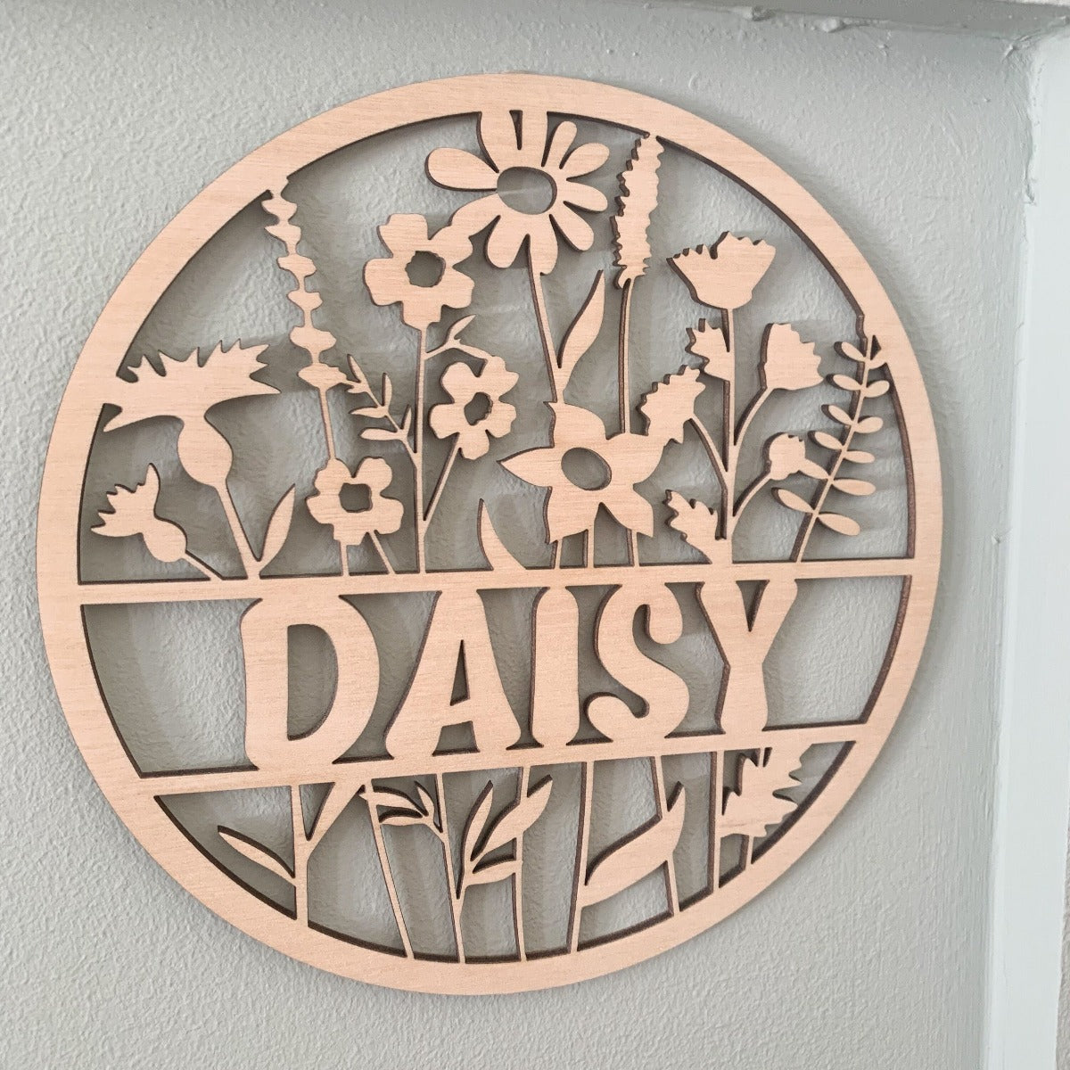 Floral Wooden Name Plaque | Cosy Little Nest