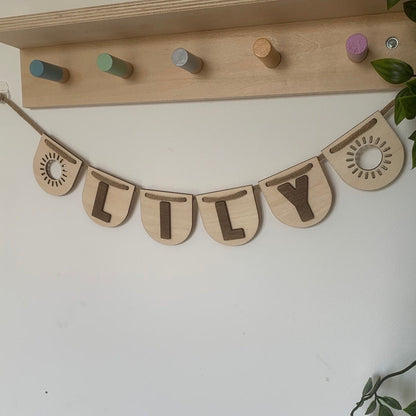 Personalised Wooden Name Bunting | Cosy Little Nest