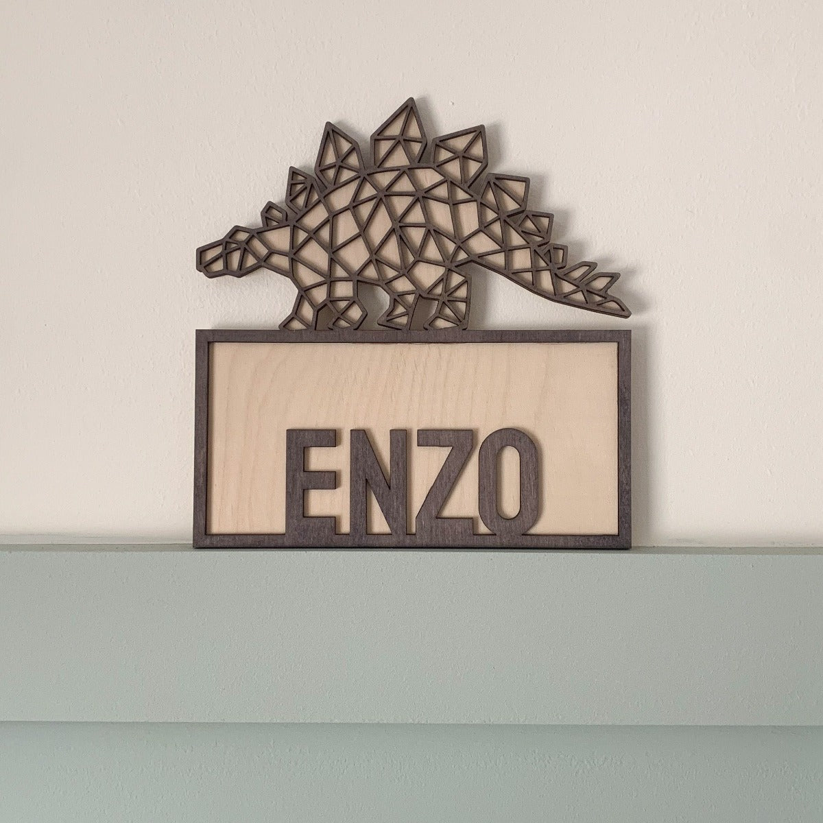 Dinosaur Geometric Name Sign | Cosy Little Nest