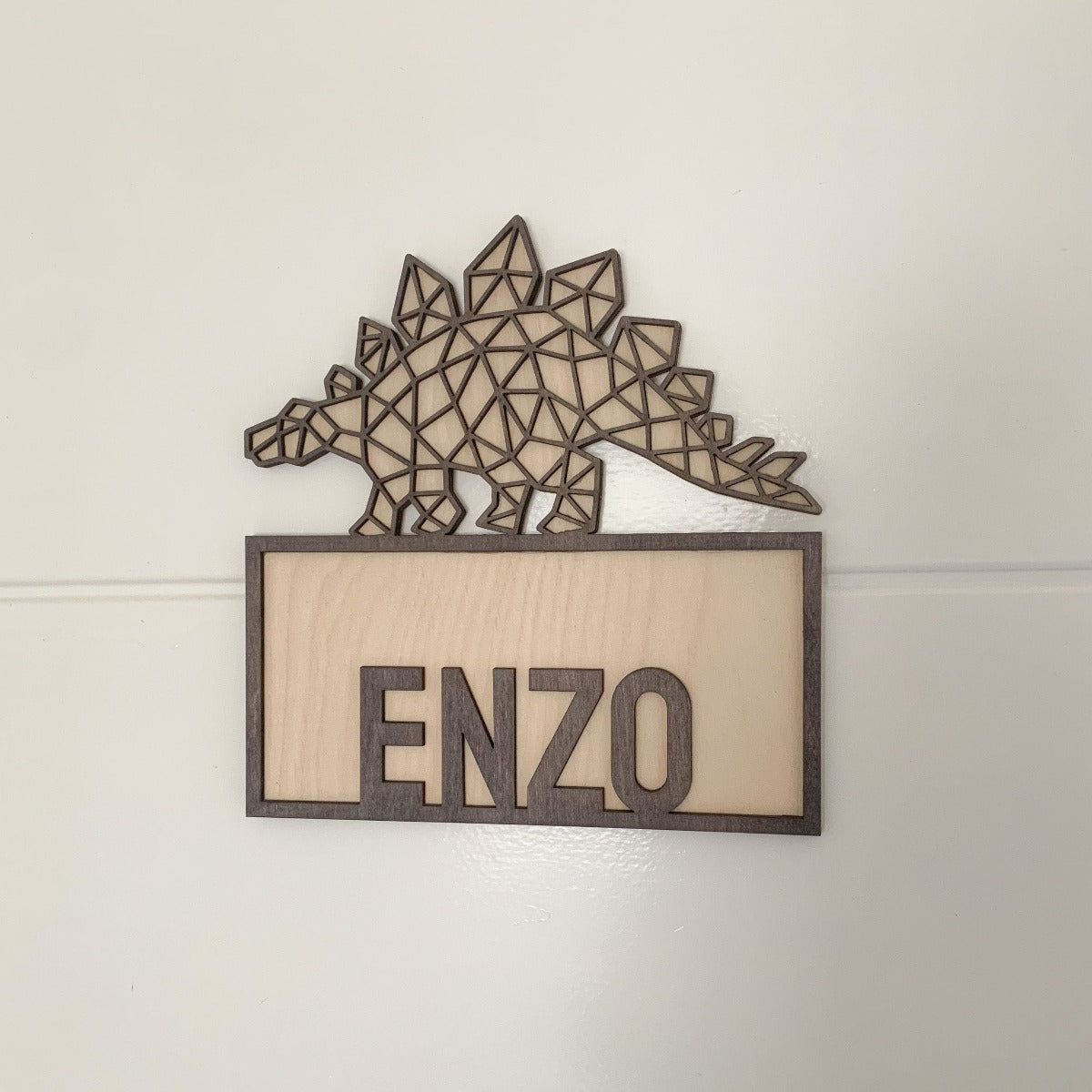 Dinosaur Geometric Name Sign | Cosy Little Nest