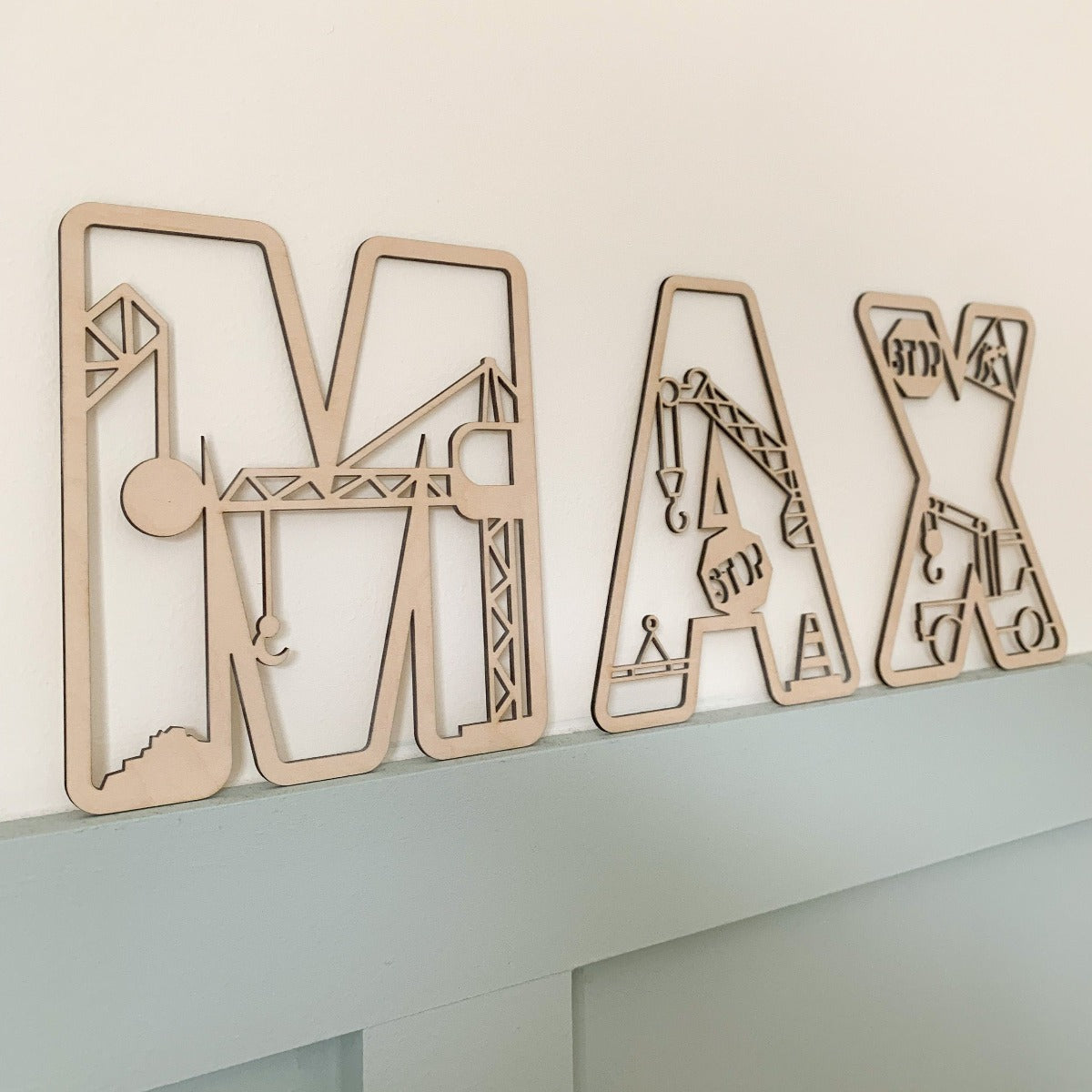 Construction Name Sign | Cosy Little Nest