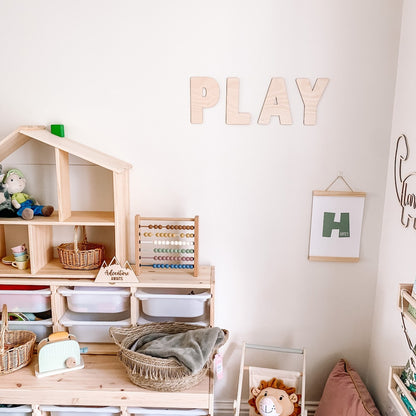 Lets Play Sign Wooden Wall Decor | Cosy Little nest