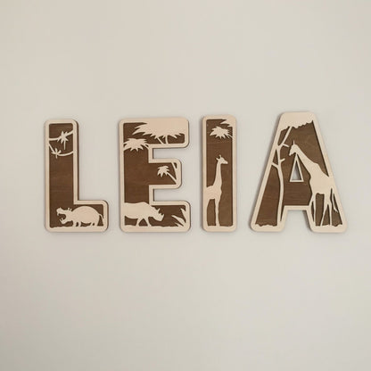 Safari Layered Name Sign | Cosy Little Nest