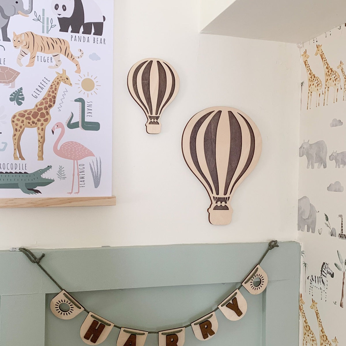 Hot Air Balloon Layered Wall Decals | Cosy Little Nest