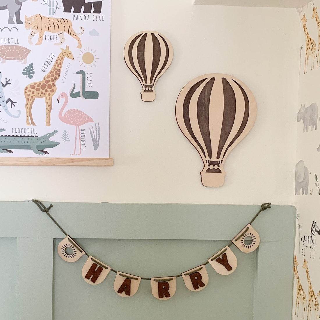 Hot Air Balloon Layered Wall Decals | Cosy Little Nest