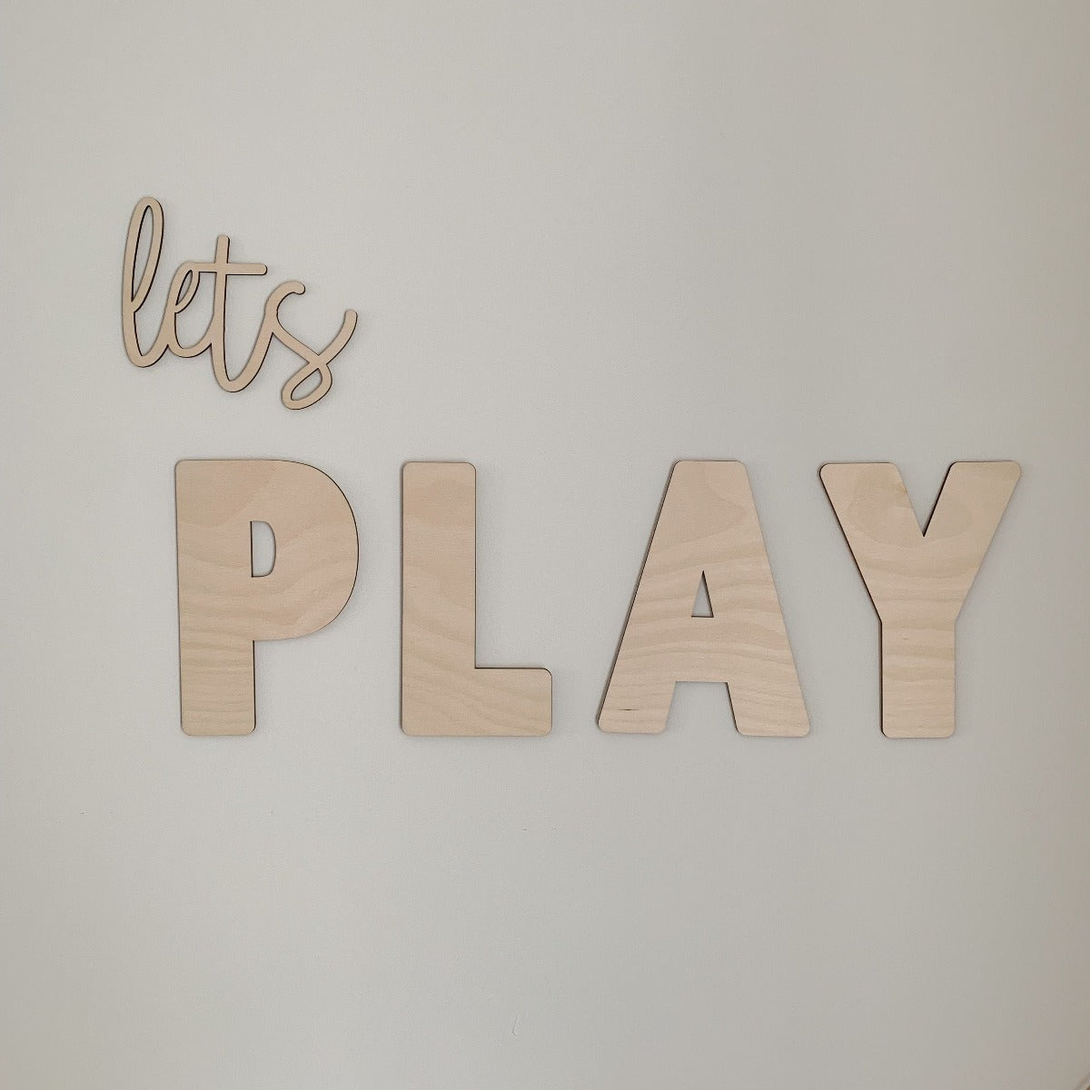 Lets Play Sign Wooden Wall Decor | Cosy Little nest