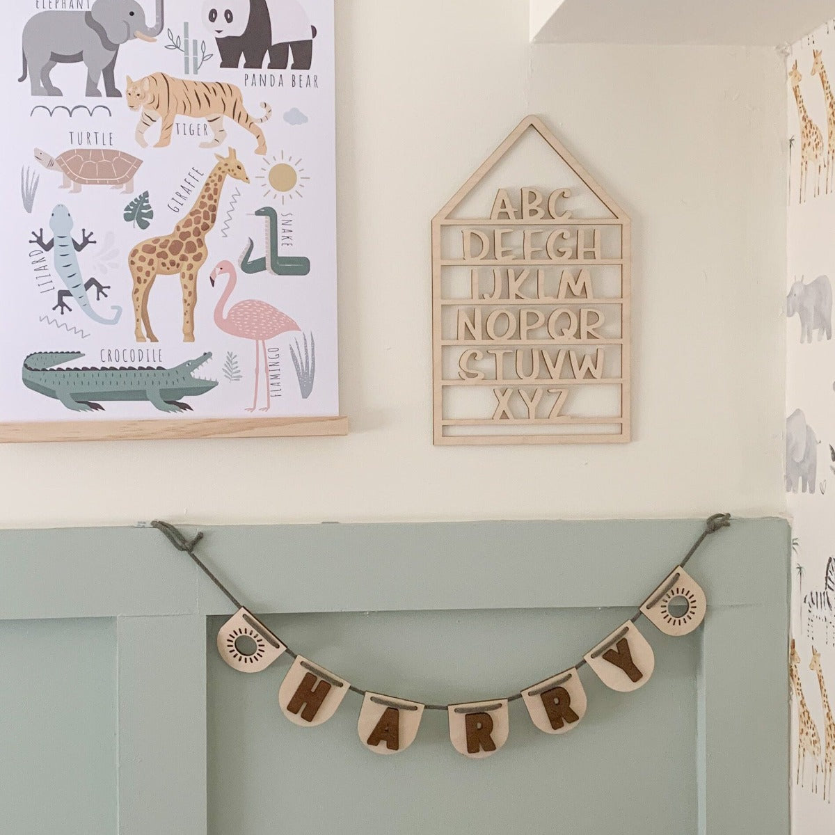 Wooden Alphabet Letters Sign | Cosy Little Nest