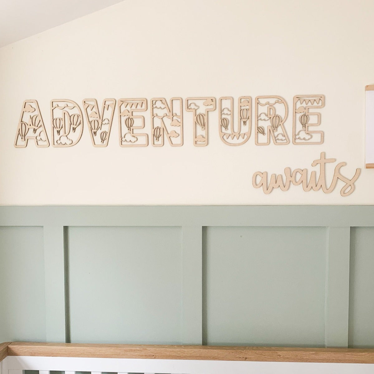 Hot Air Balloon Adventure Awaits Wall Decor | Cosy Little Nest