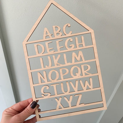 Wooden Alphabet Letters Sign | Cosy Little Nest