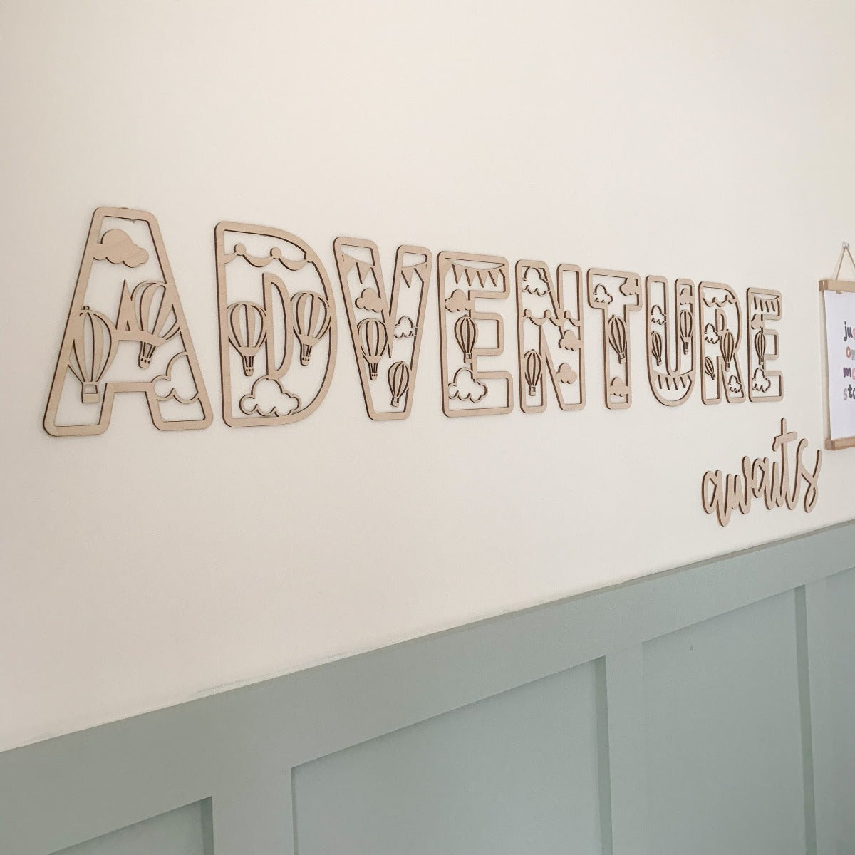 Hot Air Balloon Adventure Awaits Wall Decor | Cosy Little Nest