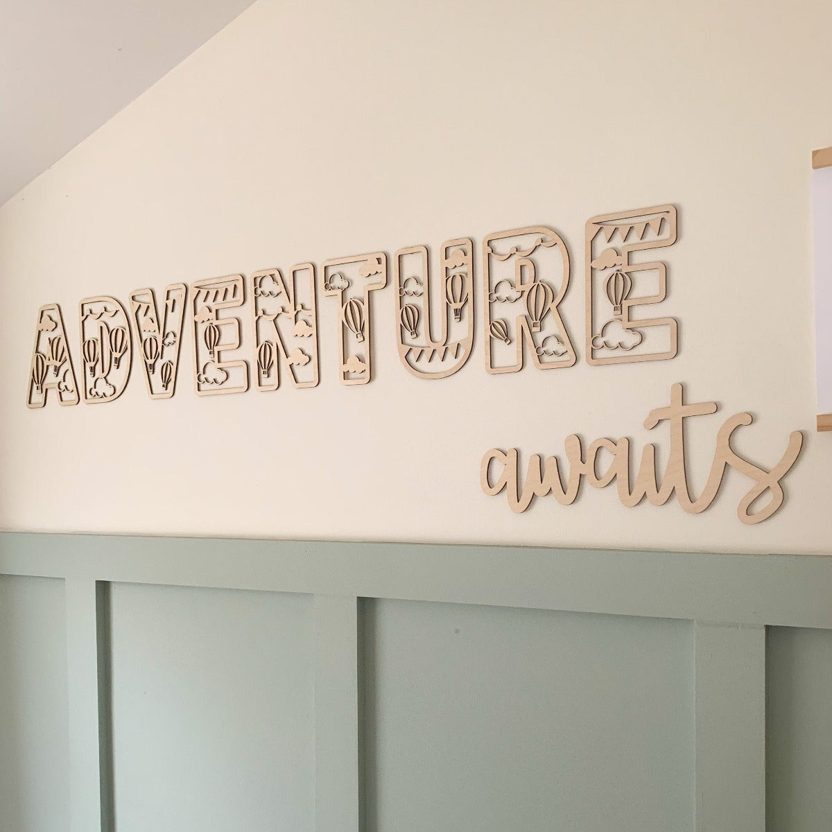 Hot Air Balloon Adventure Awaits Wall Decor | Cosy Little Nest