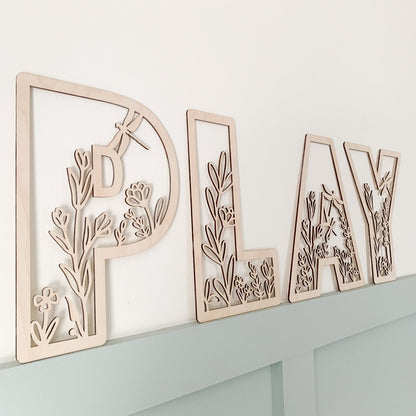 Floral Name Sign | Cosy Little Nest