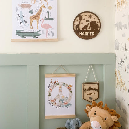 Safari Name Plaque | Cosy Little Nest