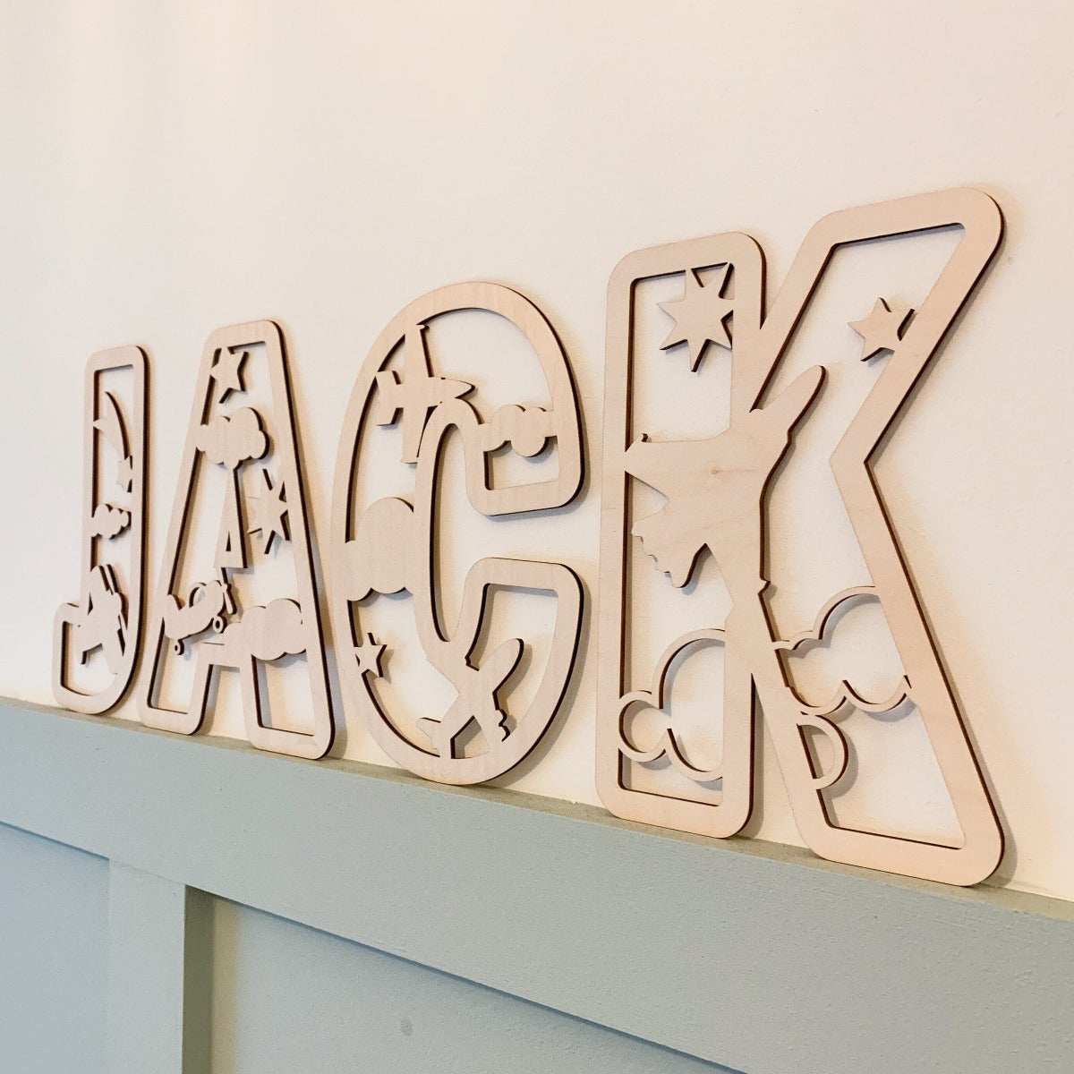 Airplane Wooden Name Sign | Cosy Little Nest