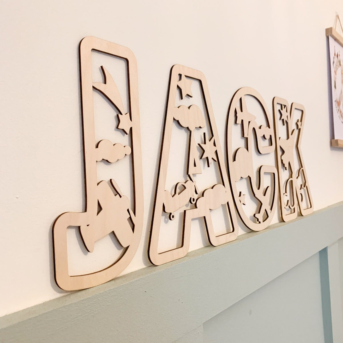 Airplane Wooden Name Sign | Cosy Little Nest