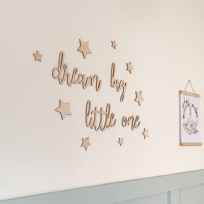 Dream Big Little One Wood Wall Decor | Cosy Little Nest